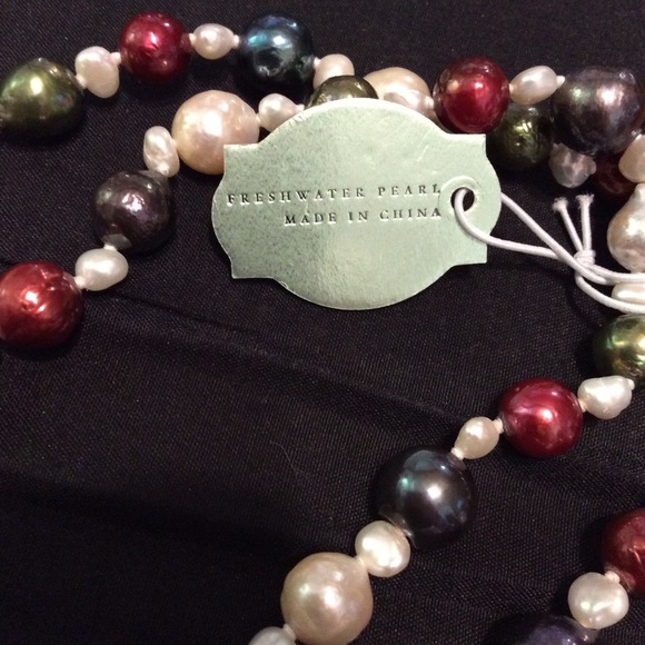 New IRIS & LILY Multicolor Pearl NECKLACE 46” Long main image 0